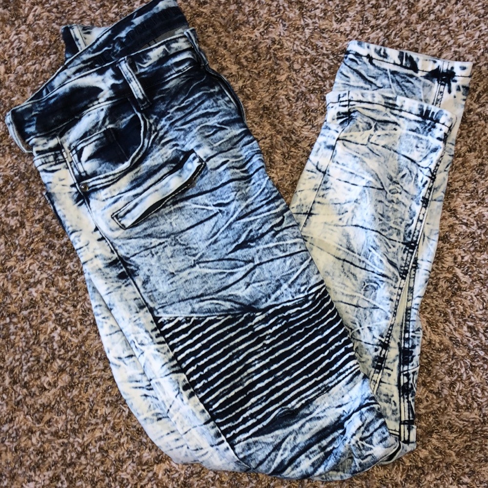 Rue 21 Biker Denim Jeans Size 30x30